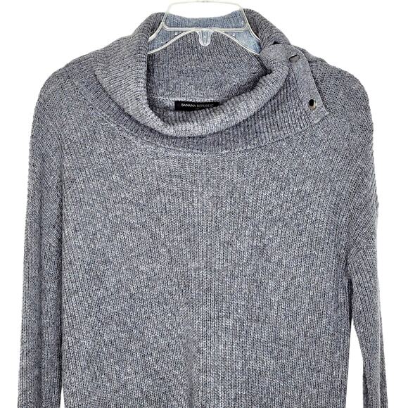 Banana Republic Gray Cowl Neck Tunic Sweater New With Tag XS - Picture 2 of 7